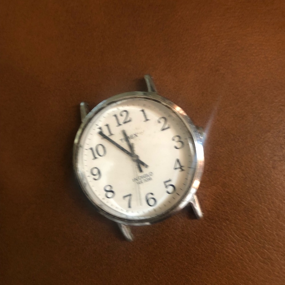 Timex Silver and White Watch Face